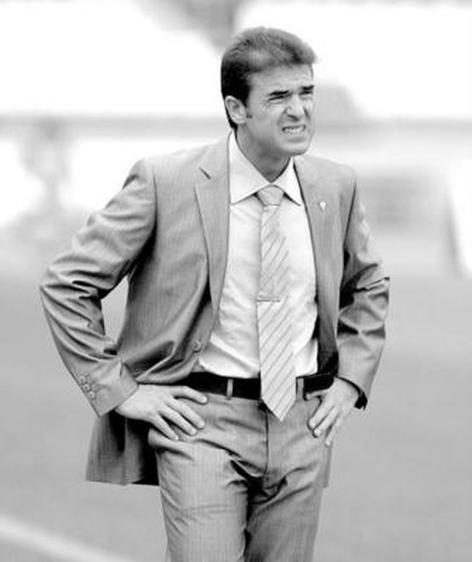 Arconada, con gesto de preocupación, minutos antes de que su equipo se adelantara.