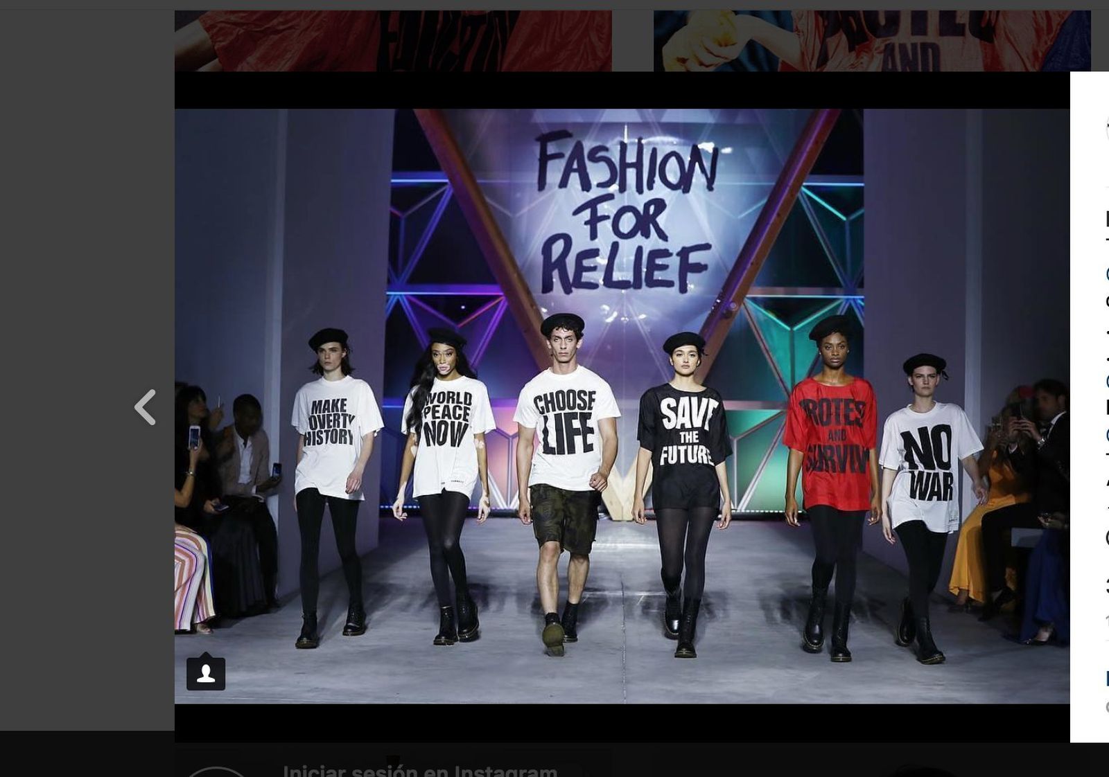 Katharine Hamnett regresa a las pasarelas.