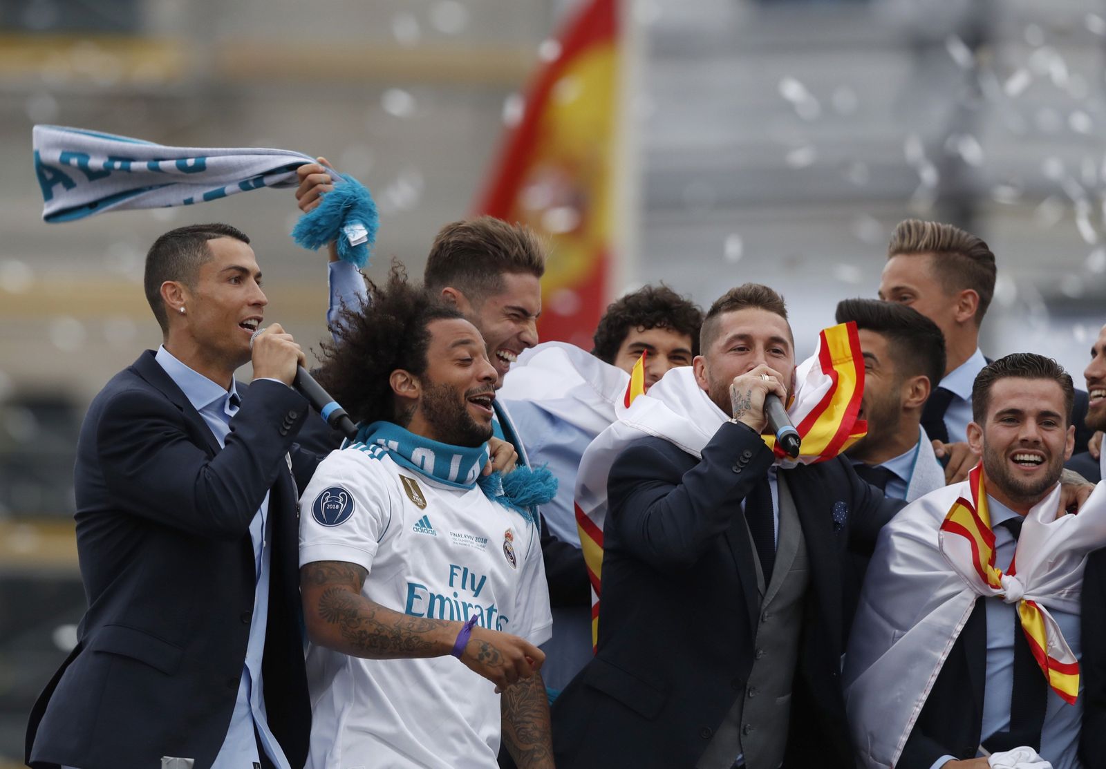 El Real Madrid celebra su decimotercera Champions