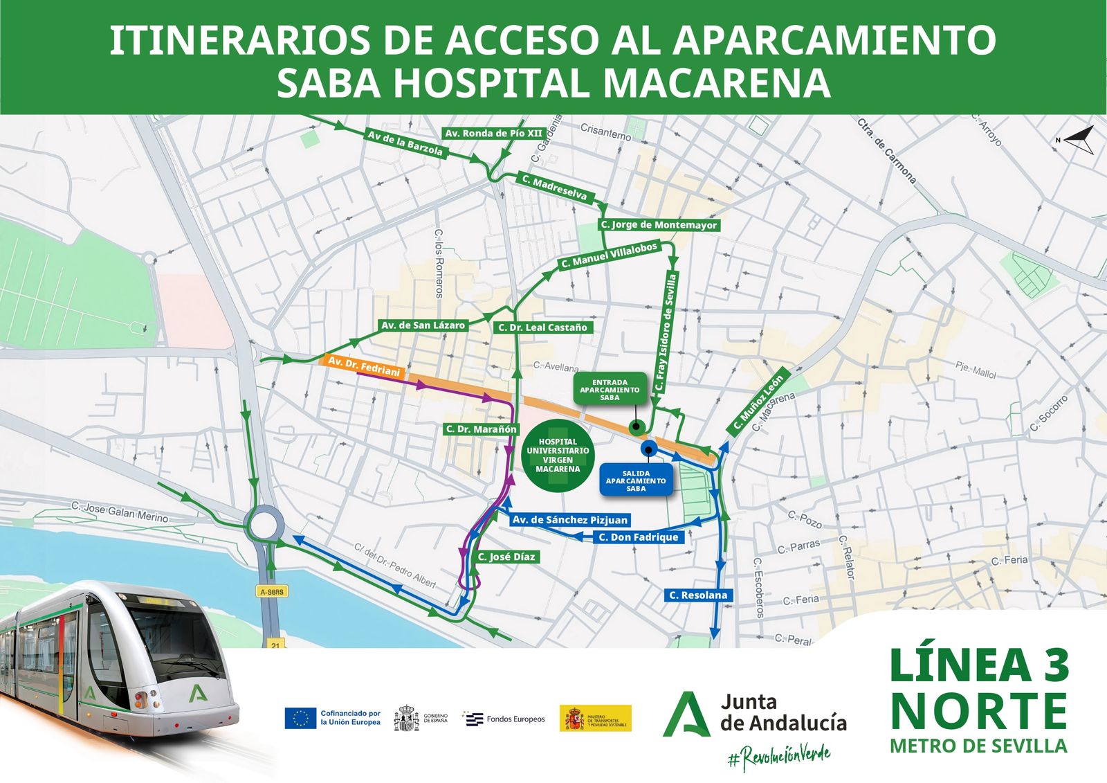 Accesos al aparcamiento Hospital