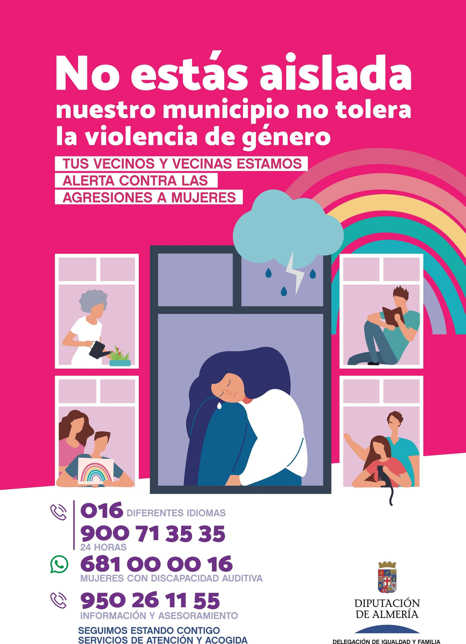 Cartel de la campaña 'No estás aislada'.