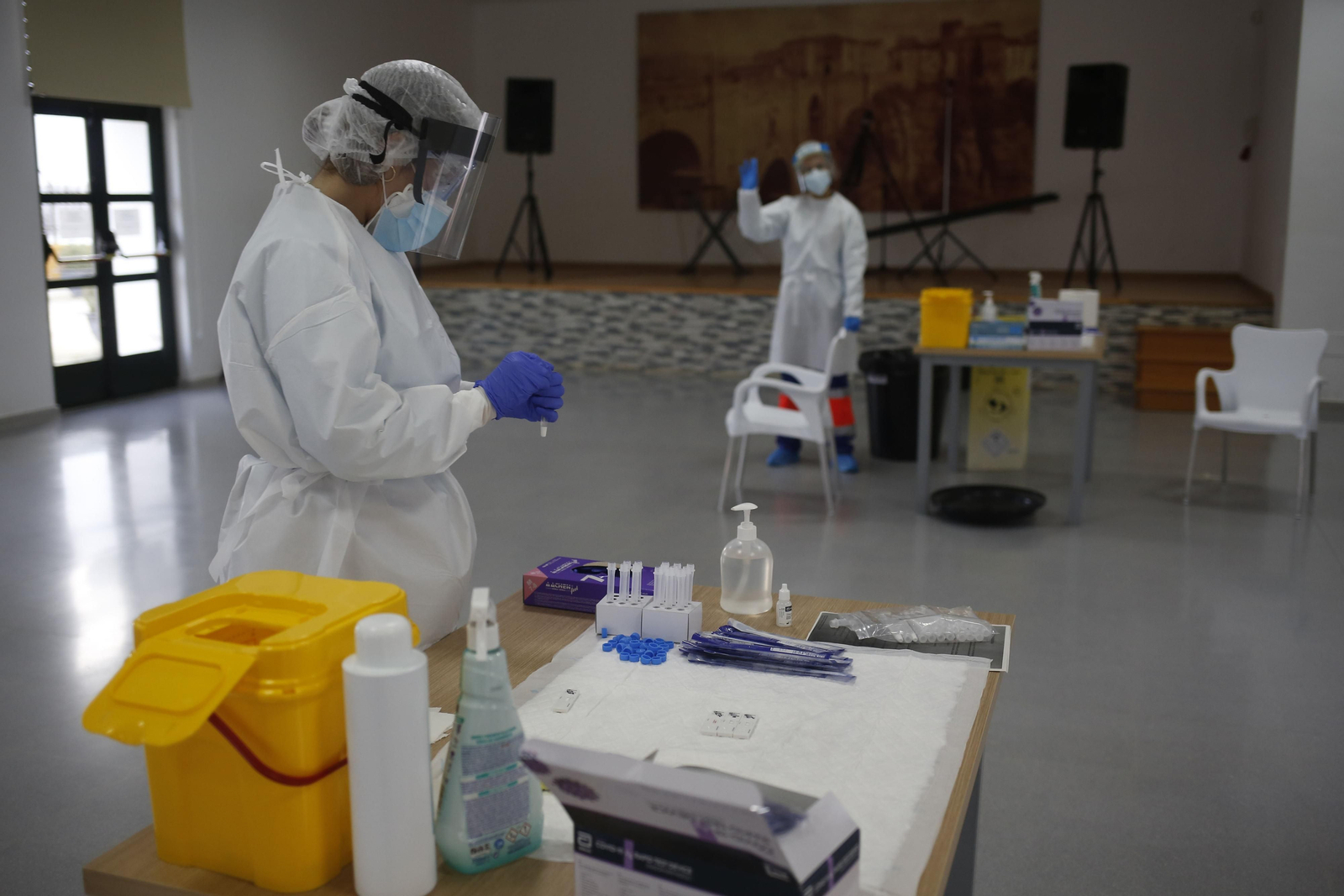 Un cribado de test masivo en un munipio de Málaga.