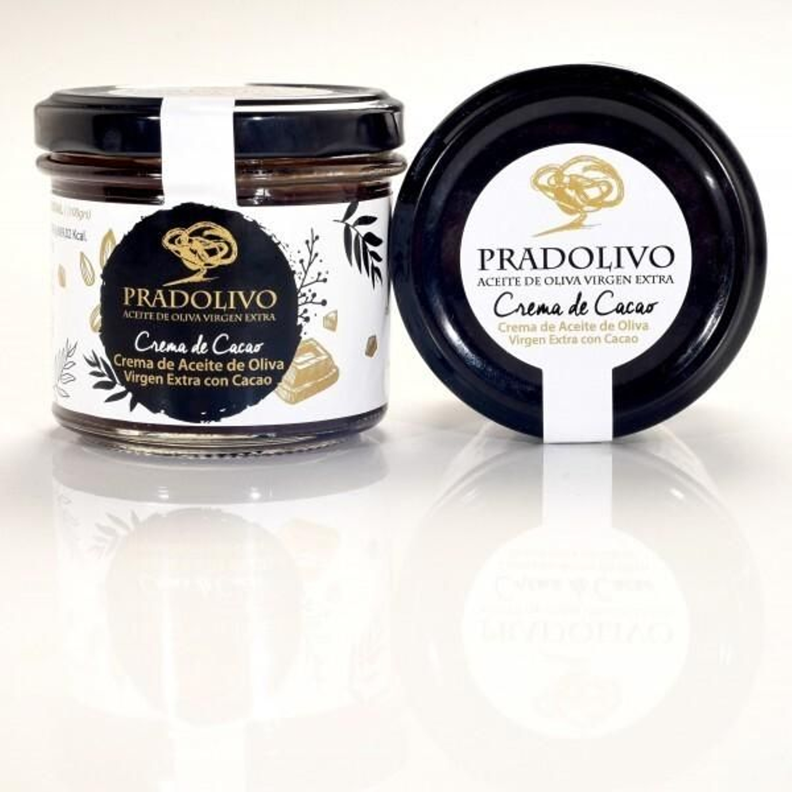Crema de cacao con aceite de oliva virgen extra picual de Pradolivo en Baeza.