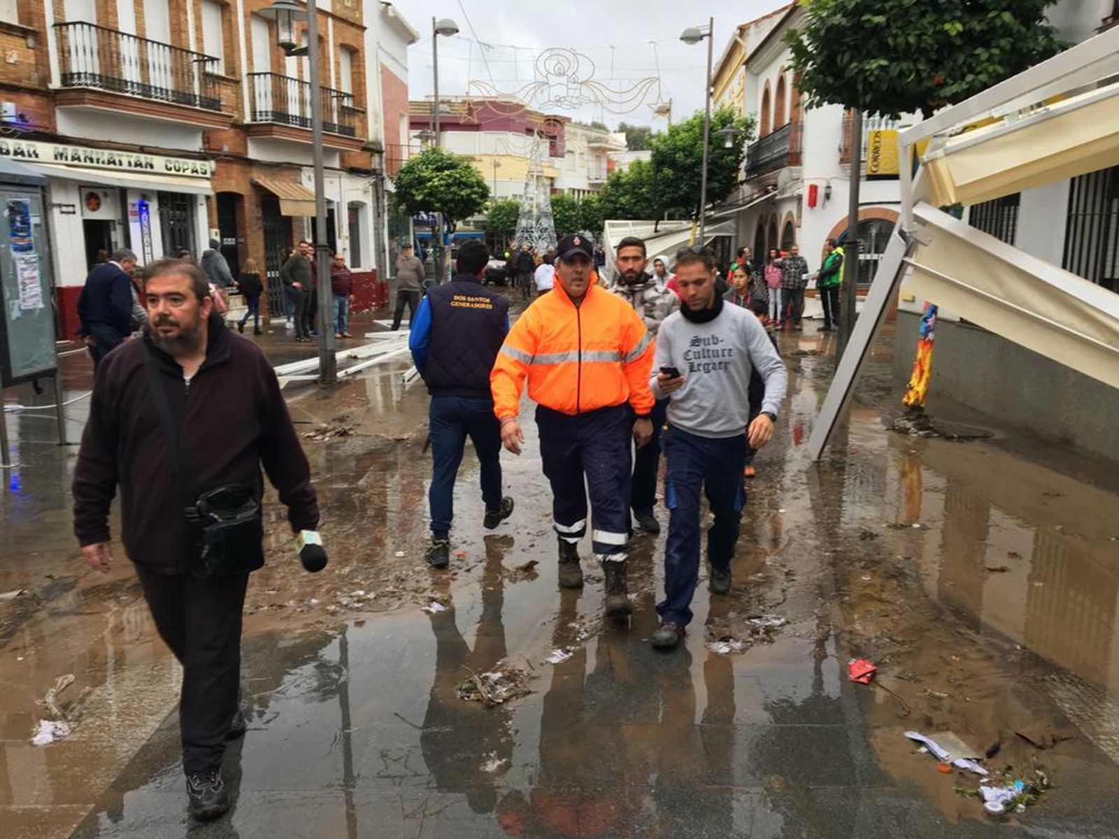 Imágenes de los destrozos que ha provocado el paso de Elsa por el pueblo de Nerva