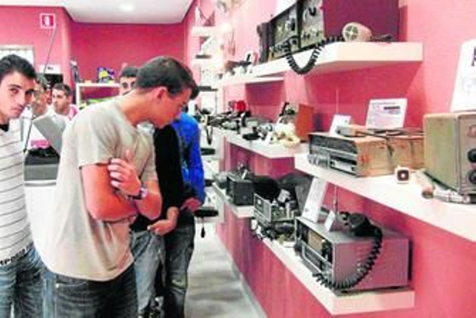 Un grupo de alumnos de un instituto, durante la visita al Museo CB.
