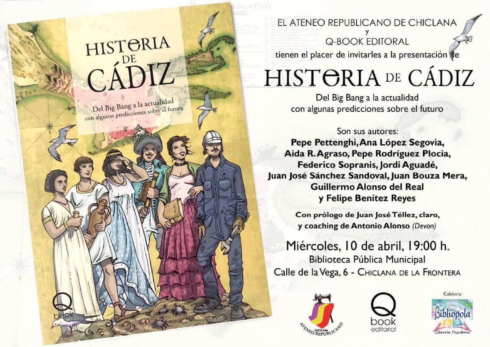 Cartel de presentación del libro ‘Histeria de Cádiz’
