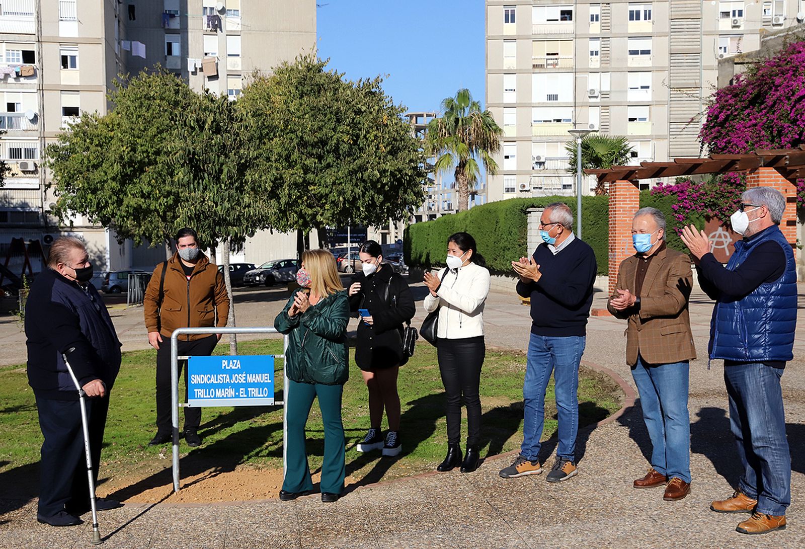 José Manuel Trillo, durante la inauguración de la plaza que lleva su nombre.