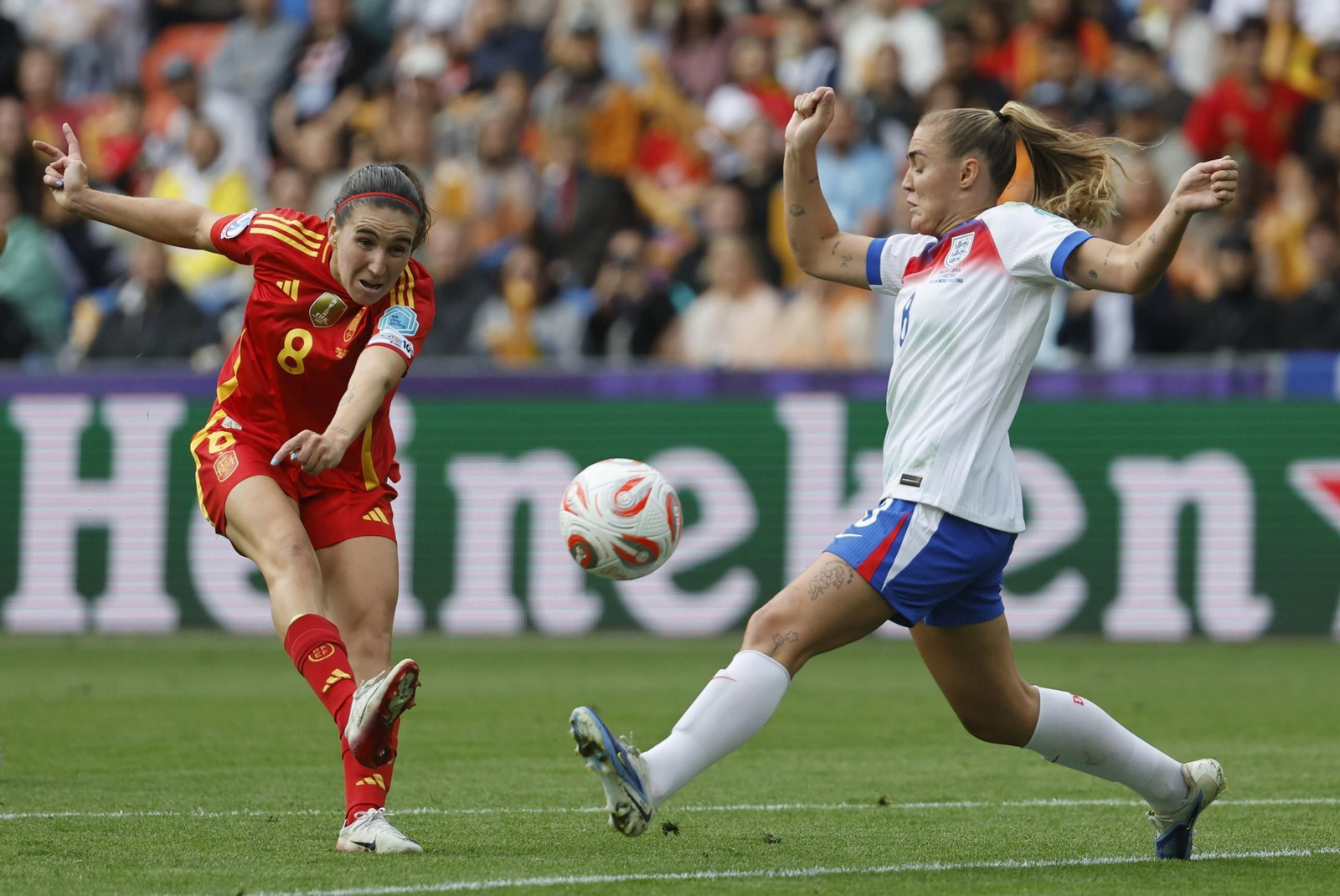 Las mejores imágenes de la final España - Inglaterra de la Eurocopa femenina