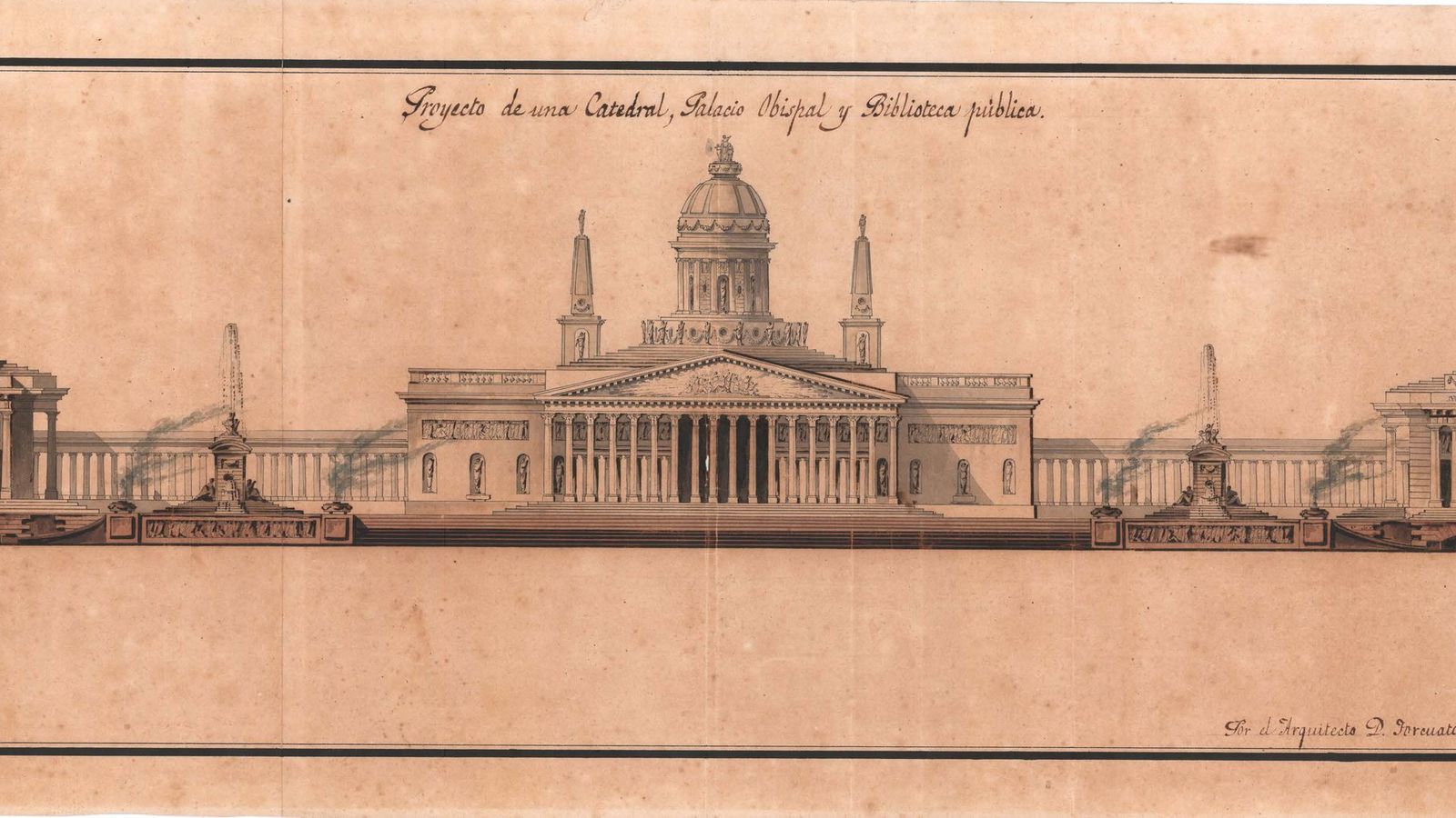Proyecto de catedral, palacio episcopal y biblioteca pública de Torcuato Benjumeda en Cádiz (1786-88)