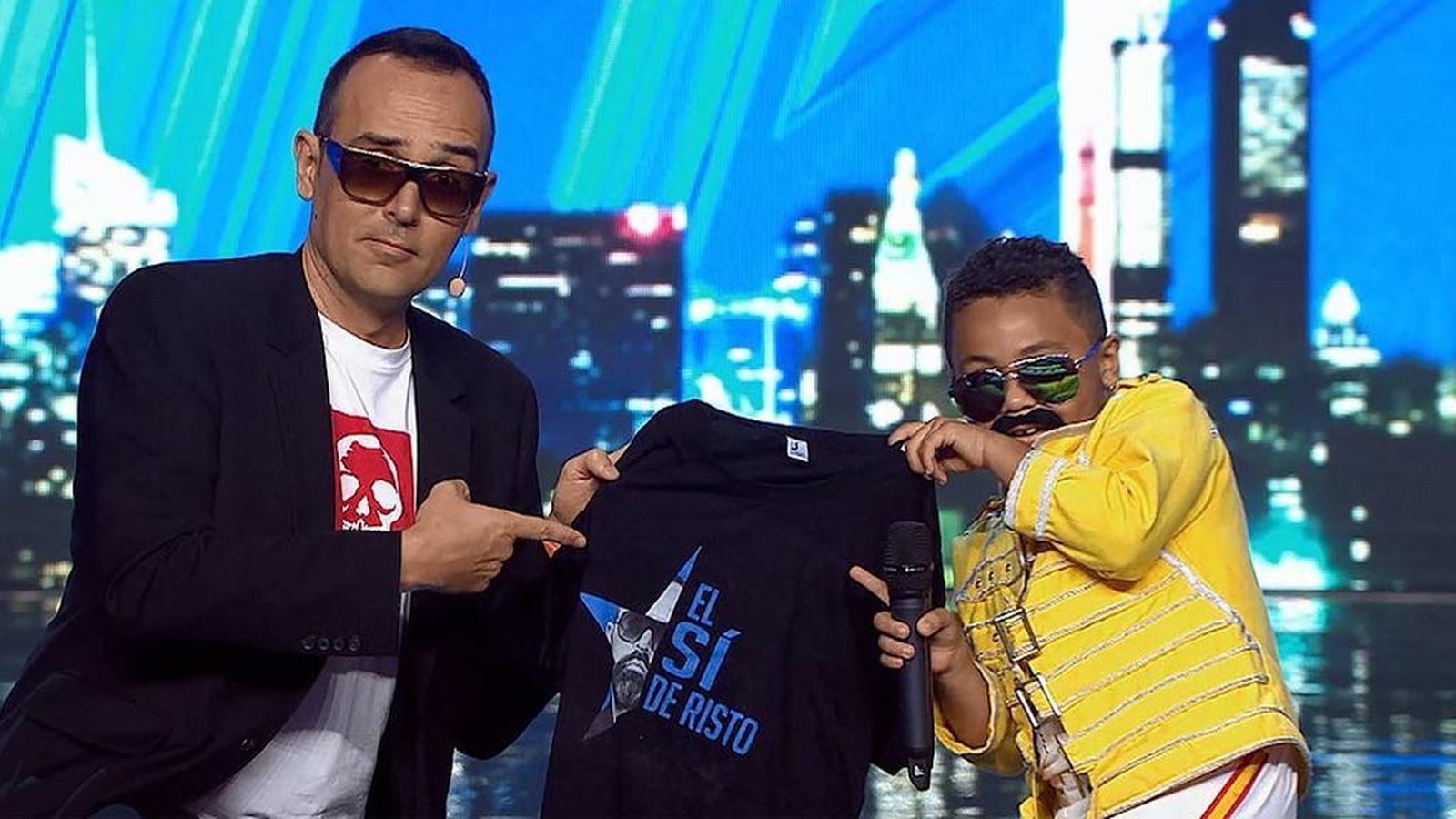 Risto Mejide con el Freddy Mercury que aprobó este lunes para que continuara con el programa
