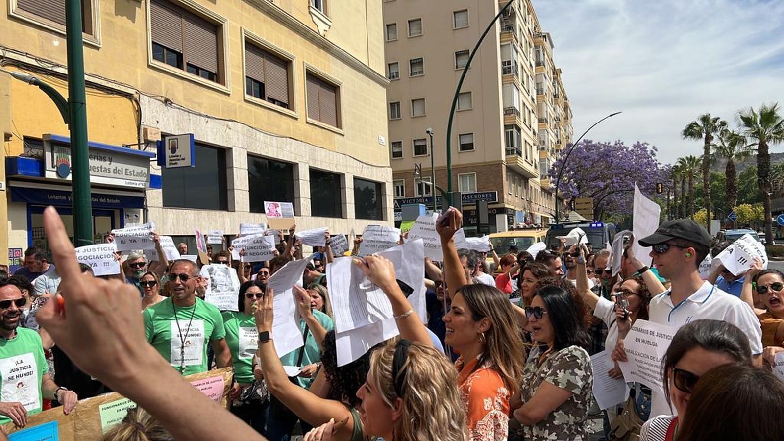 Los funcionarios de Justicia se vuelven a concentrar este jueves ante la Gerencia de Justicia.