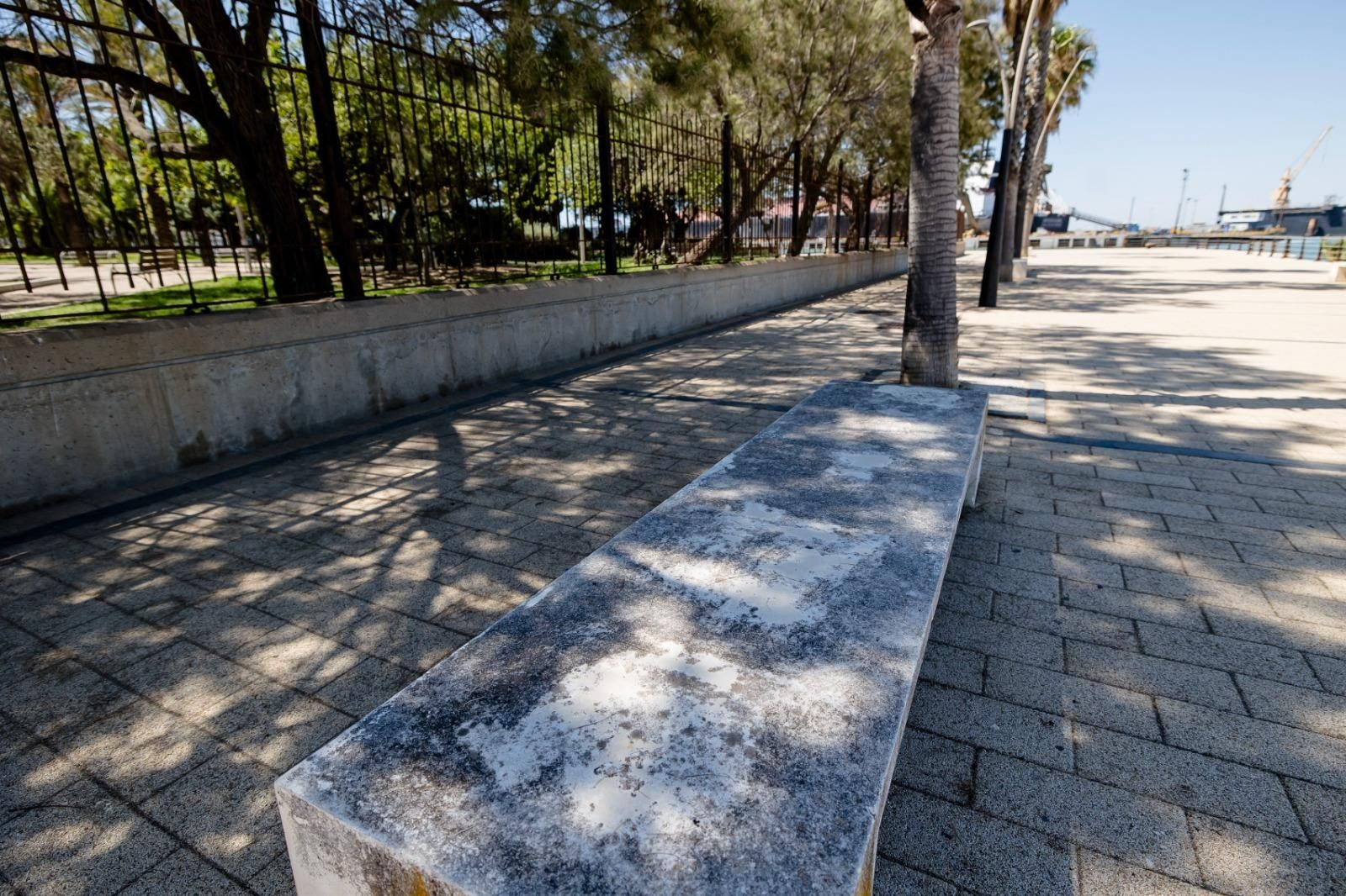 Así está el paseo del barrio de Astilleros