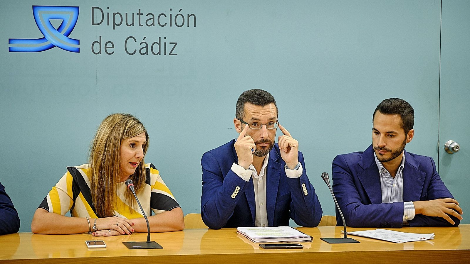 Irene García, Juan Franco y Mariano Fernández, en 2019.