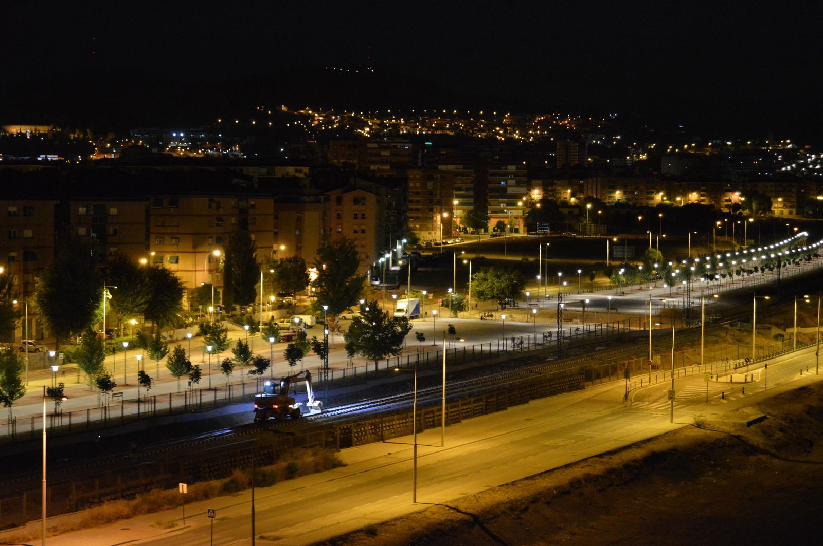 Continúan las obras nocturnas del AVE a su paso por La Chana