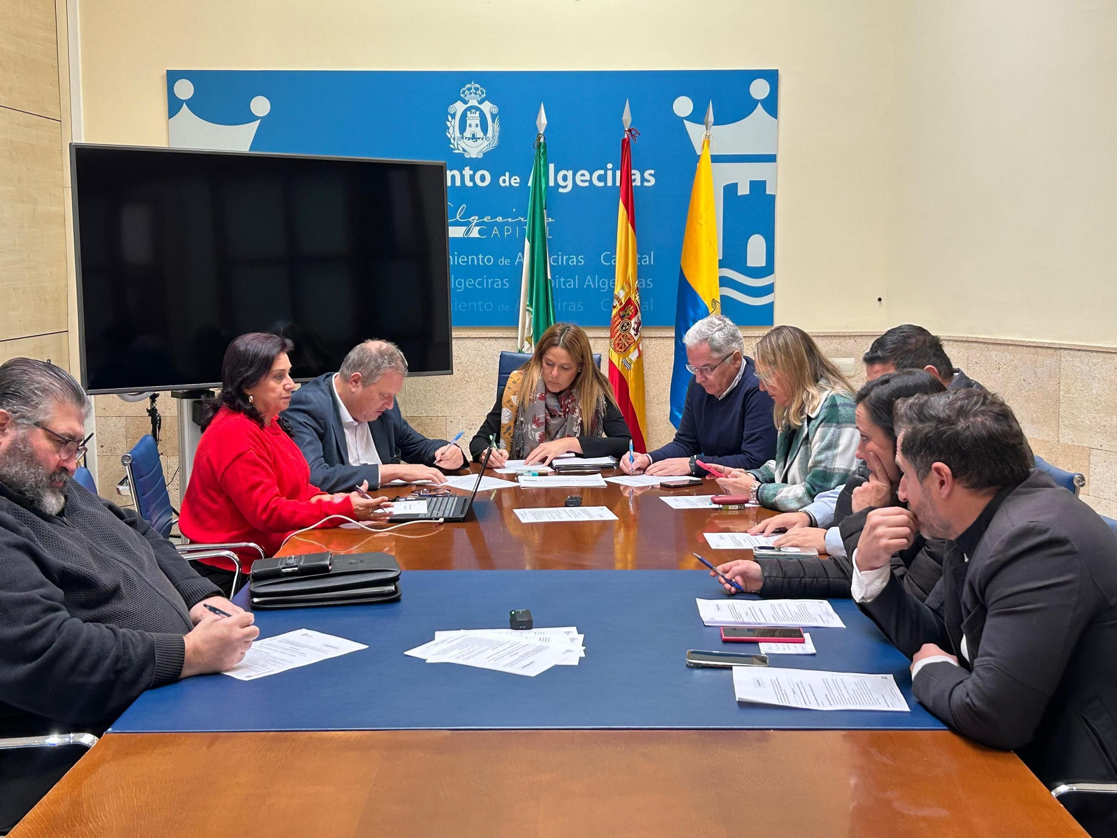 La reunión de la comisión de Hacienda, este martes.