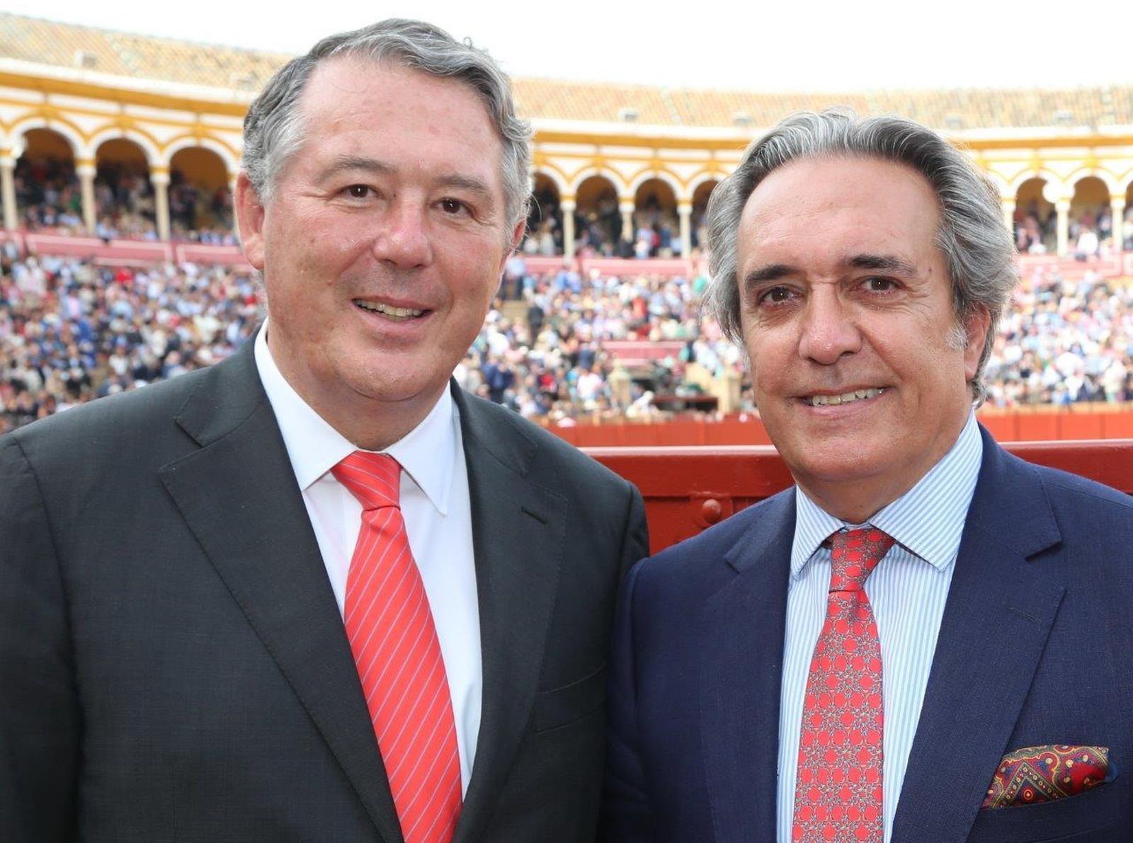 José María Michavila en compañía de Ramón Ybarra que ayer celebraba su cumpleaños