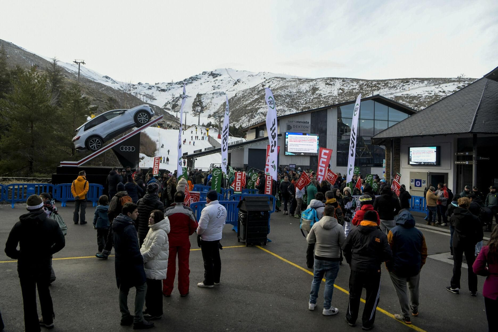 Imagen de archivo de la huelga de trabajadores llevada a cabo en marzo en Sierra Nevada