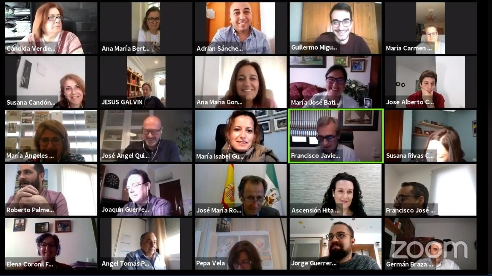 Pleno celebrado el pasado mes de abril por la Corporación municipal de forma telemática.