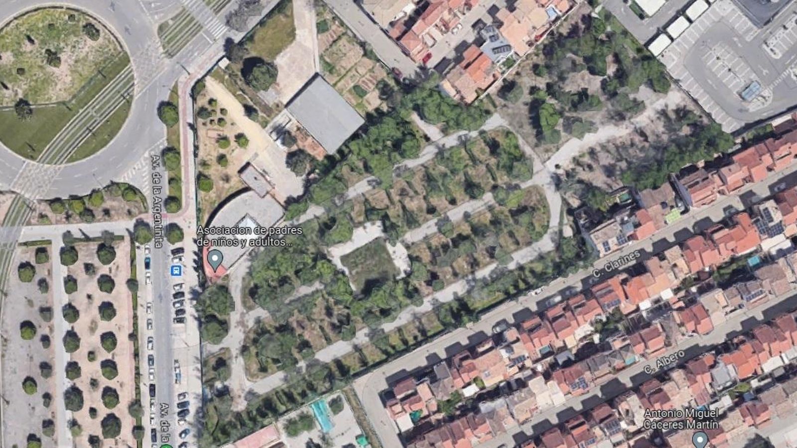 Vista aérea de las parcelas en estudio.