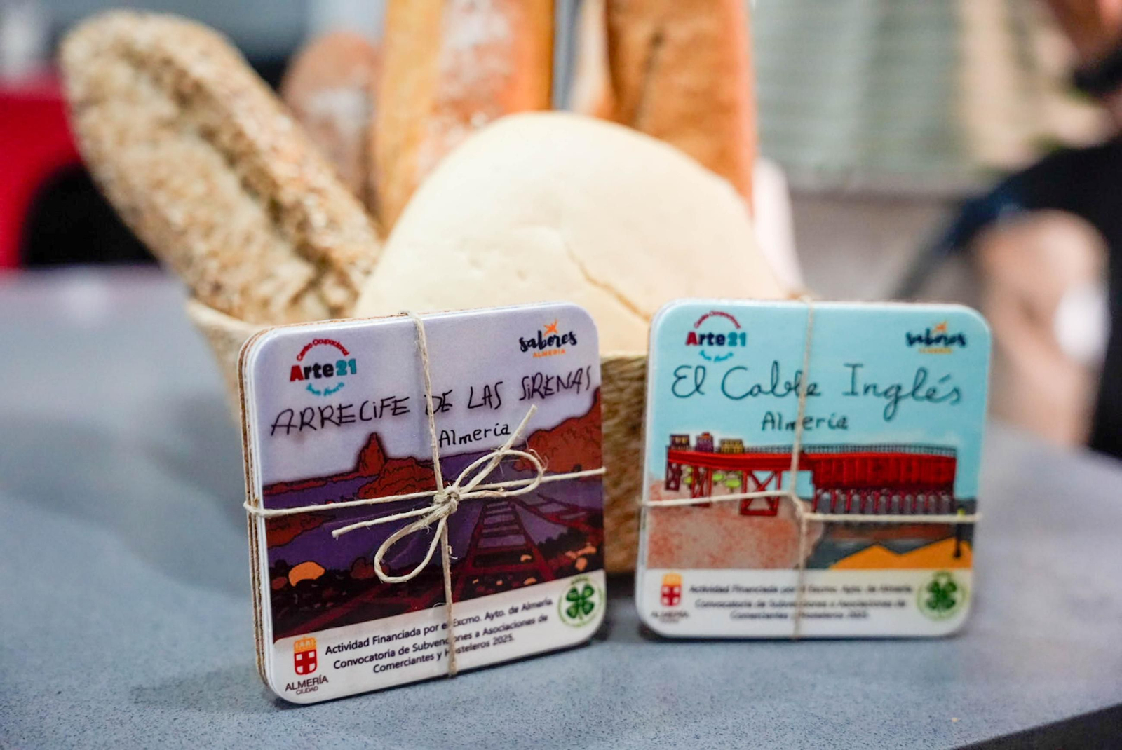 Detalle de productos de Sabores Almería en la presentación de la ruta.