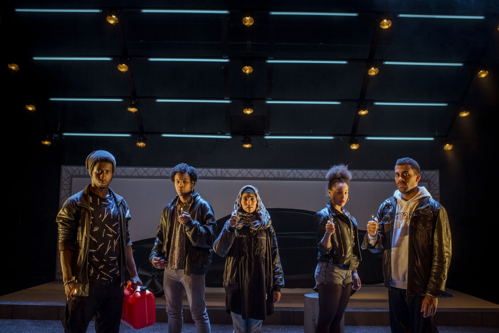 Artistas de LaJoven, en la obra 'Gazoline' que se representará en Málaga.