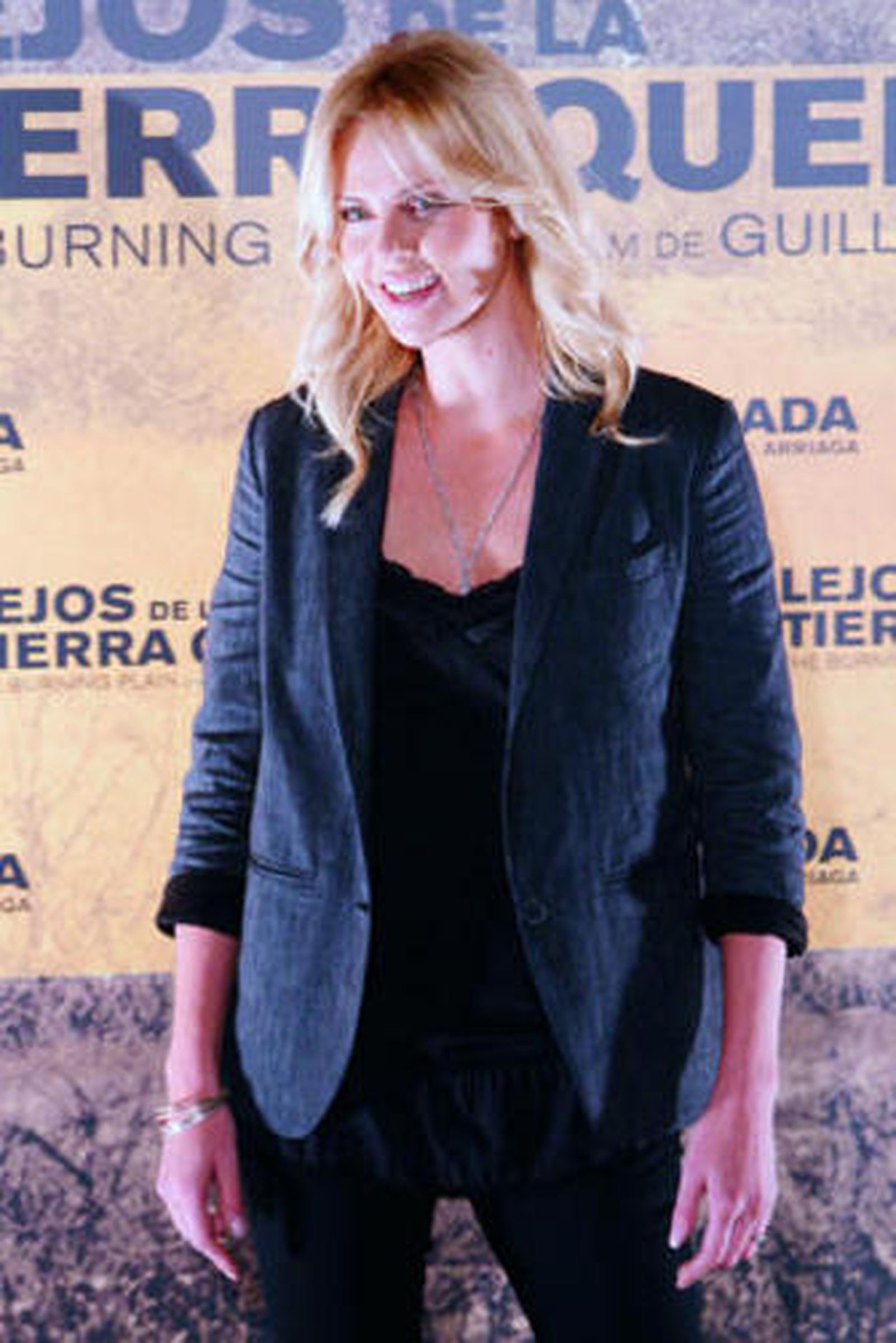 Charlize Theron, en la presentación de 'Lejos de la tierra quemada'.