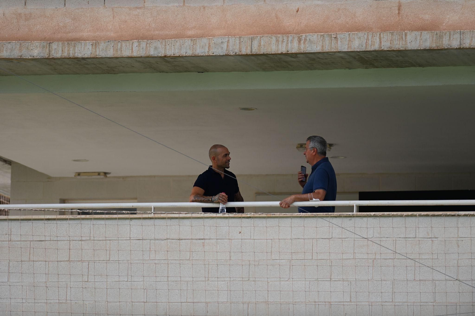 Manolo Gaspar, durante un entrenamiento del Málaga CF.