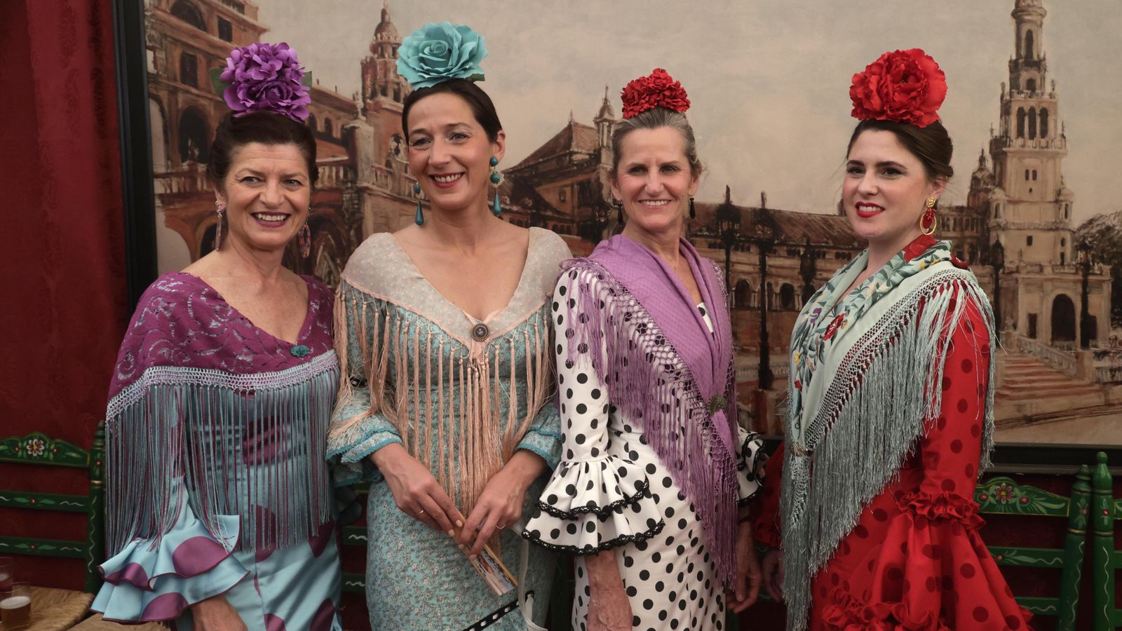 María Eugenia Castillo, Mariví Cepeda, María Romero y Cristina Pérez.