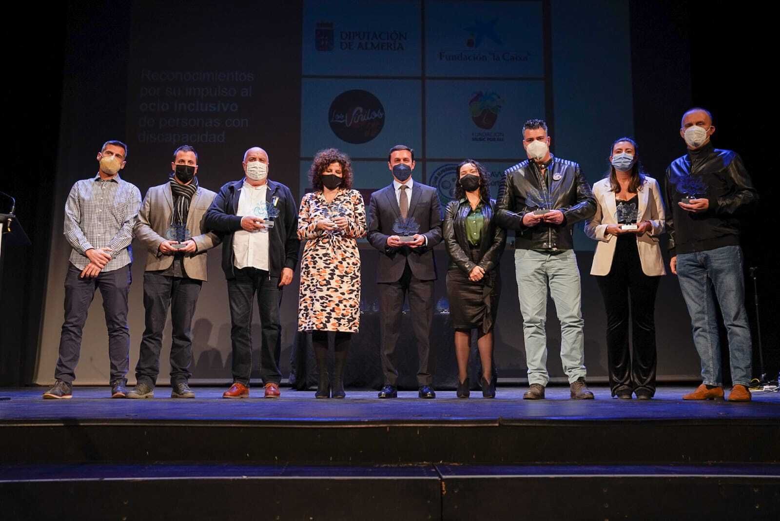 Los galardonados por la Asociación A Toda Vela durante la gala de su 25 Aniversario