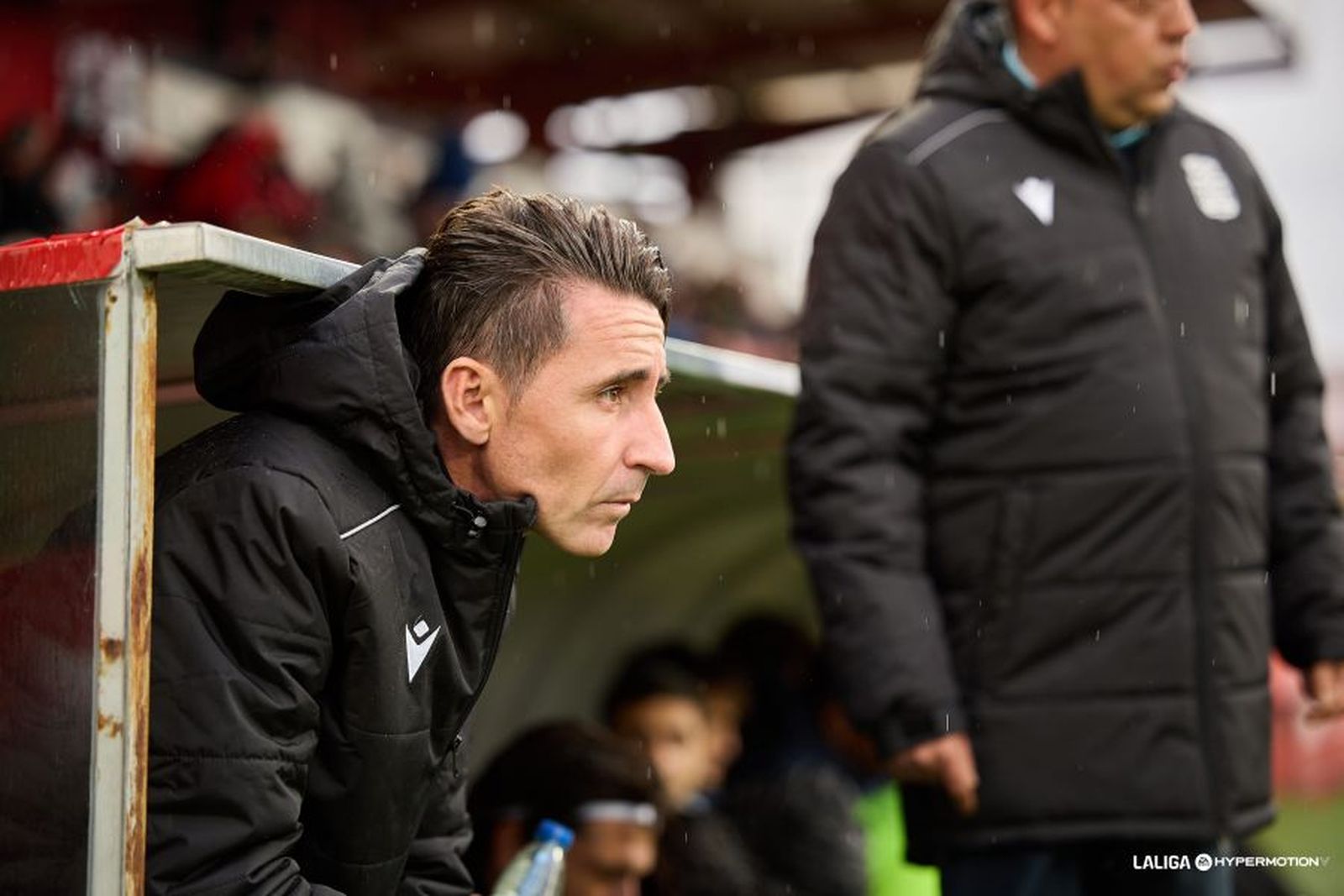 Jandro, en su visita al CD Mirandés