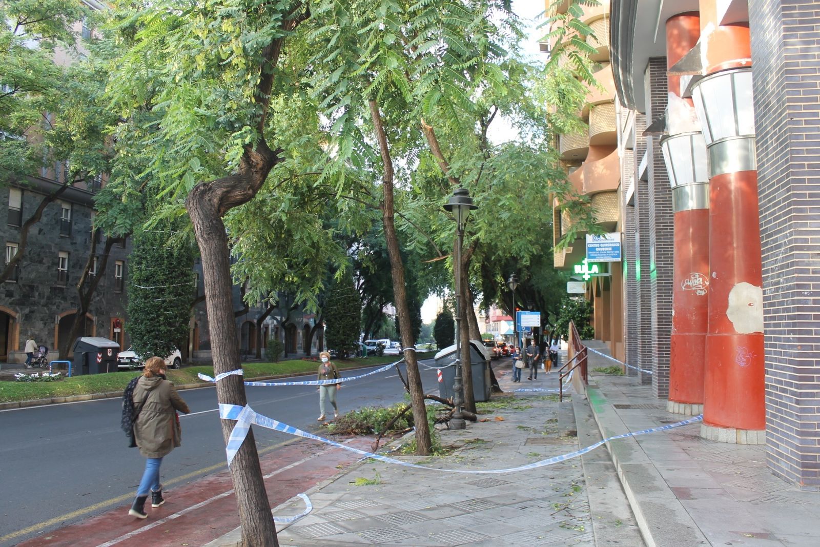 Efectos de la borrasca 'Bárbara' a su paso por Huelva