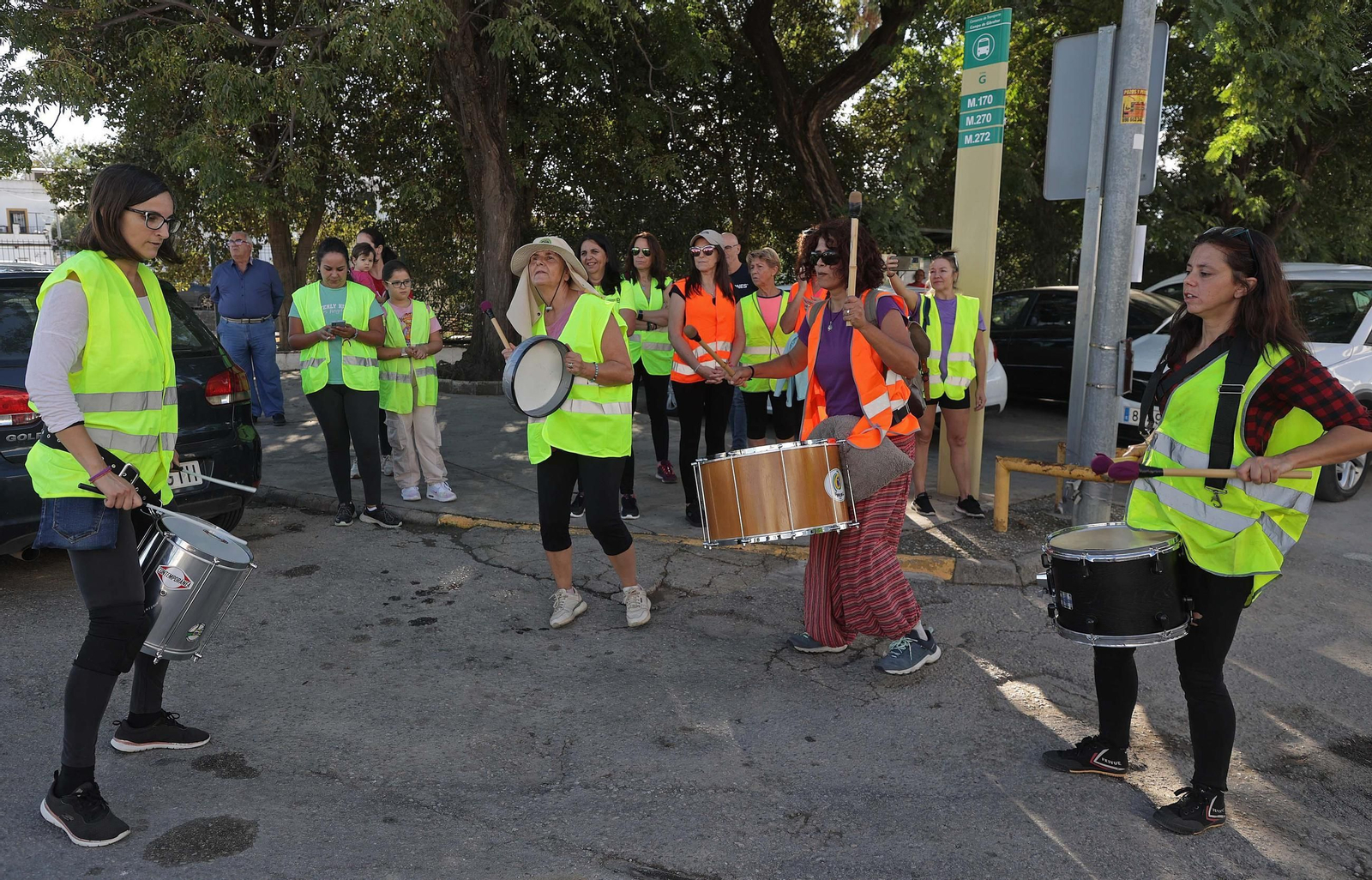 Fotos de la manifestación por el arreglo integral de la carretera A-405 de Jimena