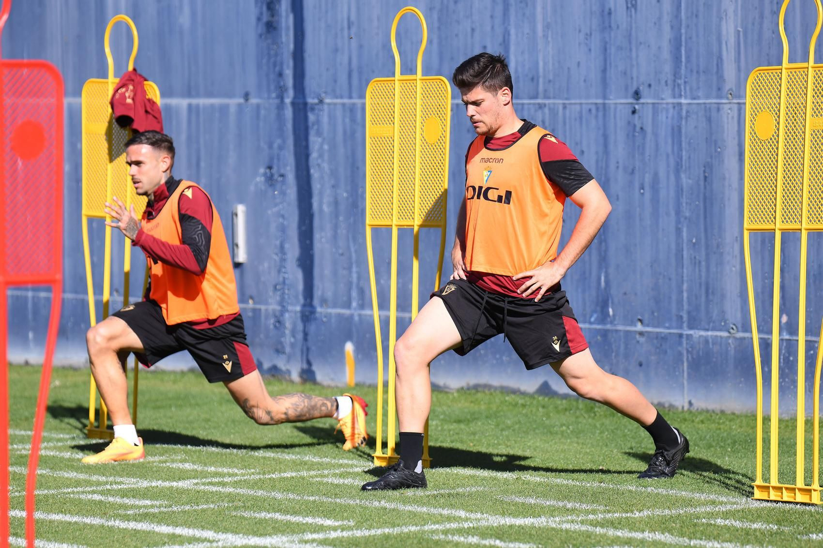 Meré, en uno de sus últimos entrenos con el equipo antes de caer lesionado.