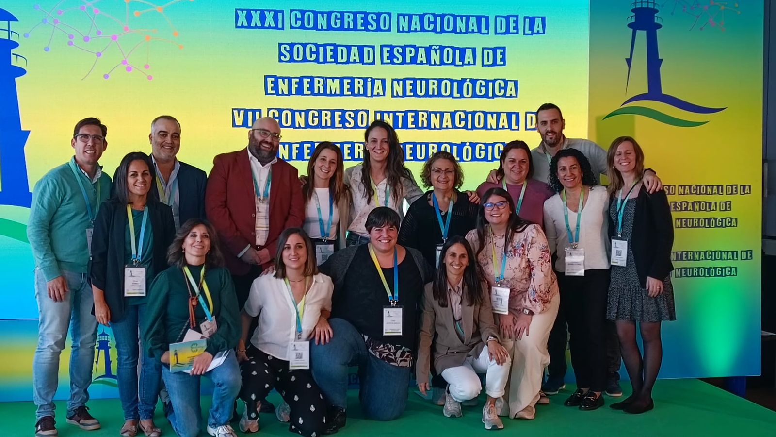 Expertos de Enfermería Neurológica y miembros del equipo organizador del encuentro científico,.