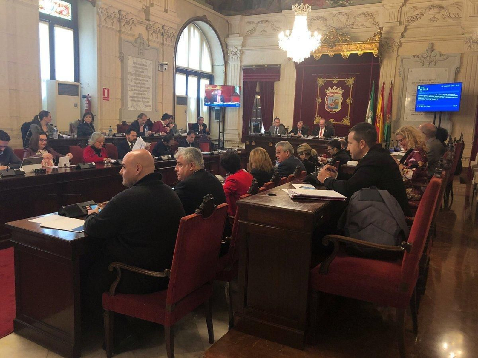 Pleno municipal de Málaga en diciembre