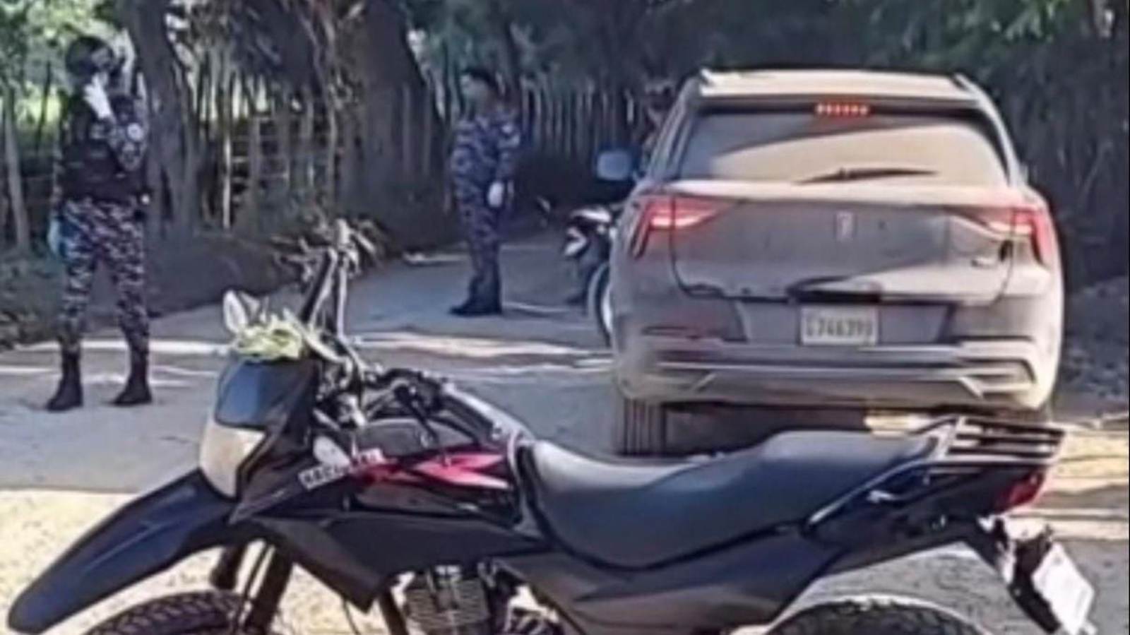 El coche en el que se encontró el cadáver del empresario.