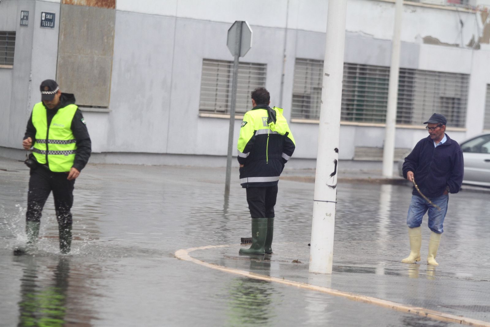 Imágenes de las consecuencias de las lluvias en Punta Umbría