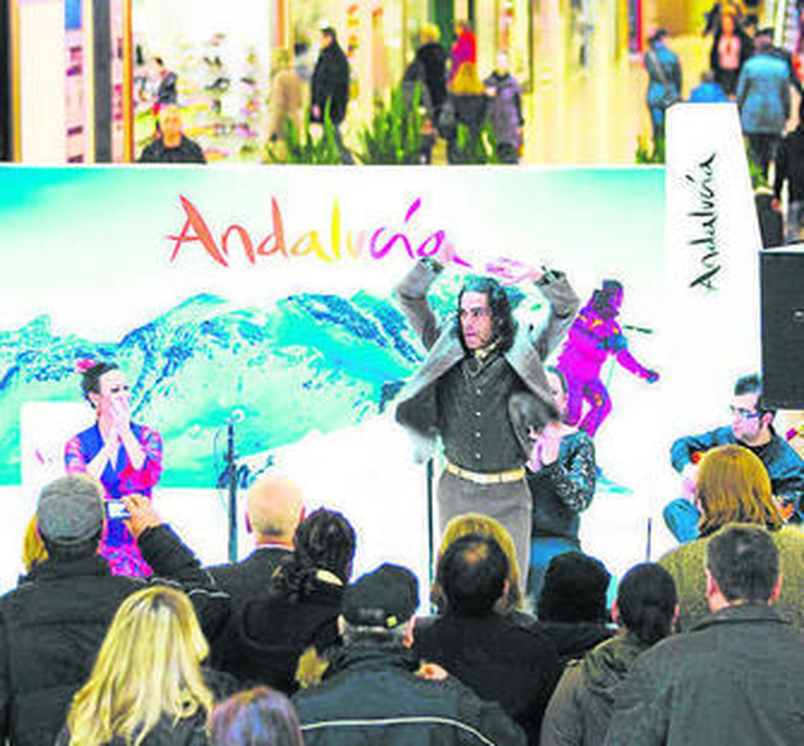 Espectáculo flamenco en una promoción de la Junta.