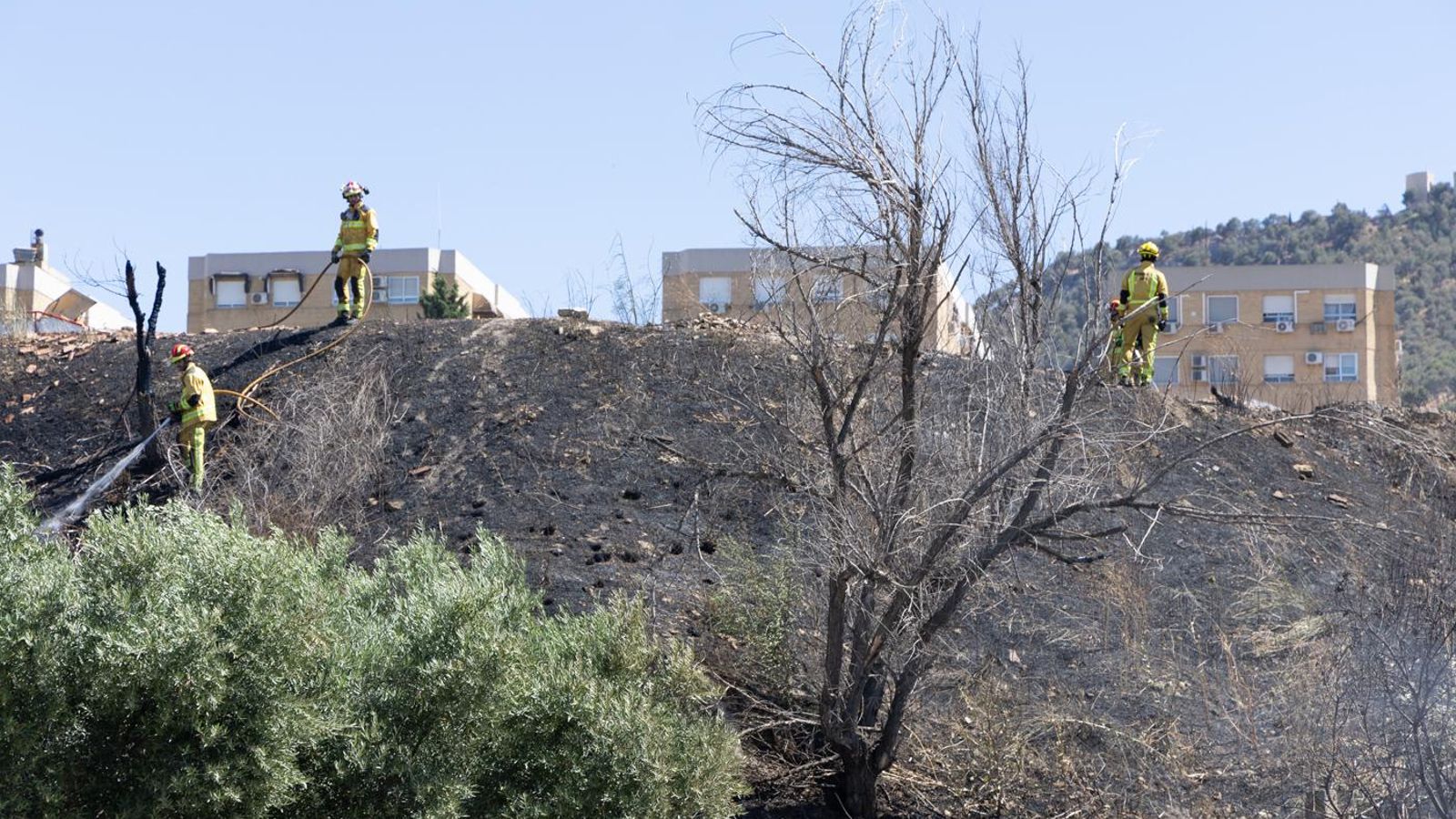 Incendio en Fuerte del Rey, Jaén.