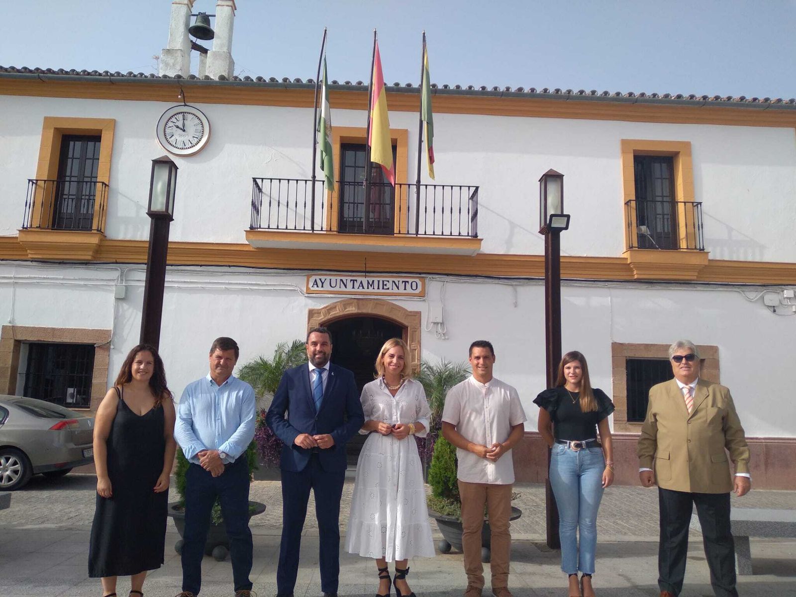 Almudena Martínez durante su visita a Algar.