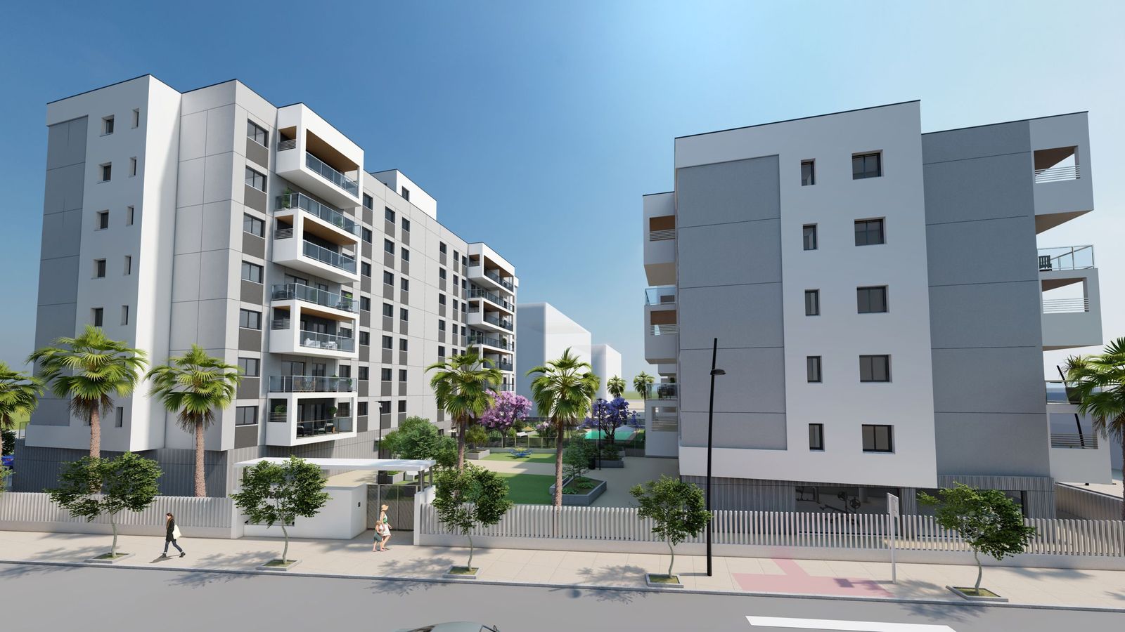 Render del edificio proyectado de Almería XXI en la Vega.