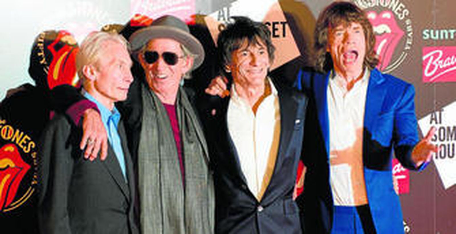 The Rolling Stones, en una imagen 12 de julio, durante la inauguración de una exposición sobre la banda en Londres.
