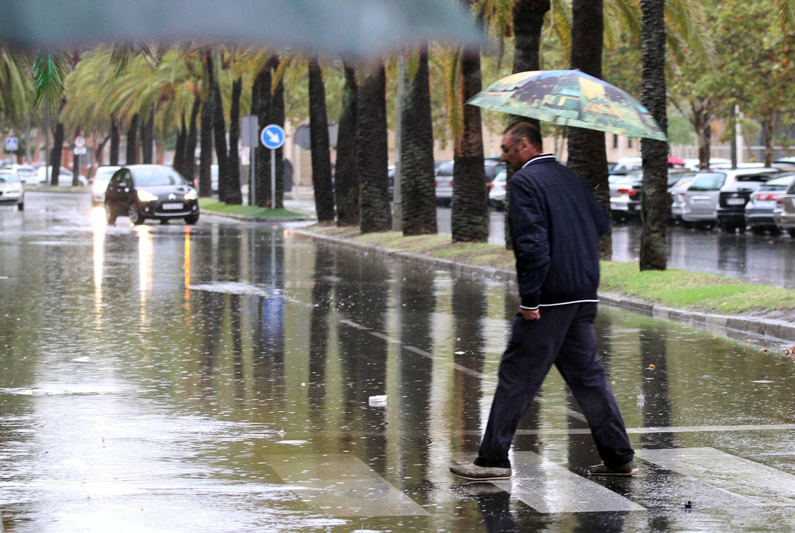 Imágenes del temporal de lluvia en Huelva.