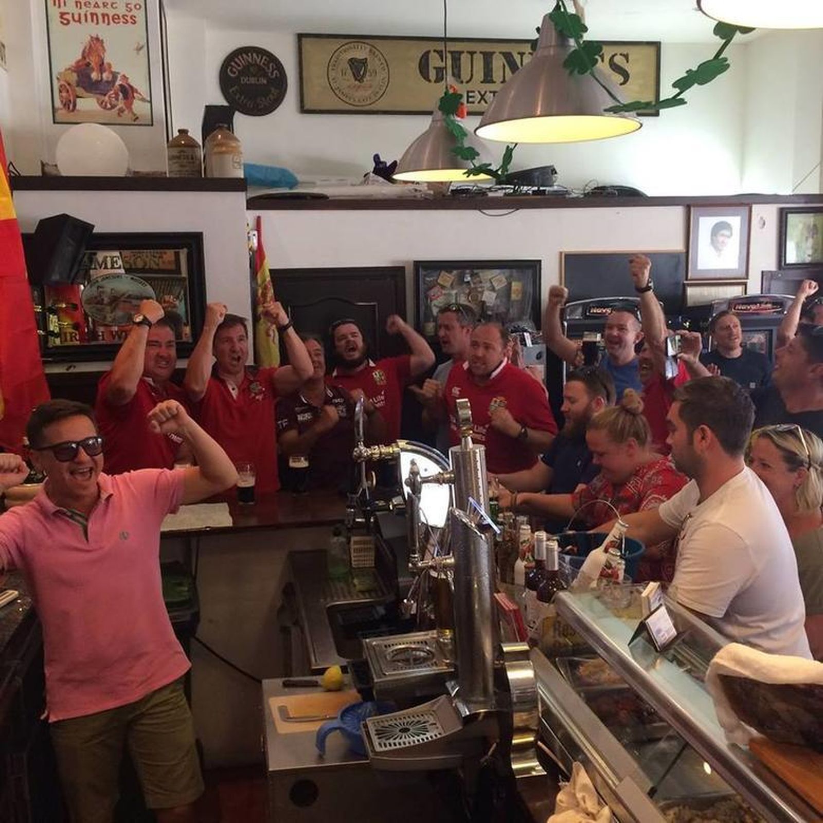 Ambiente durante un partido en Dubliner.