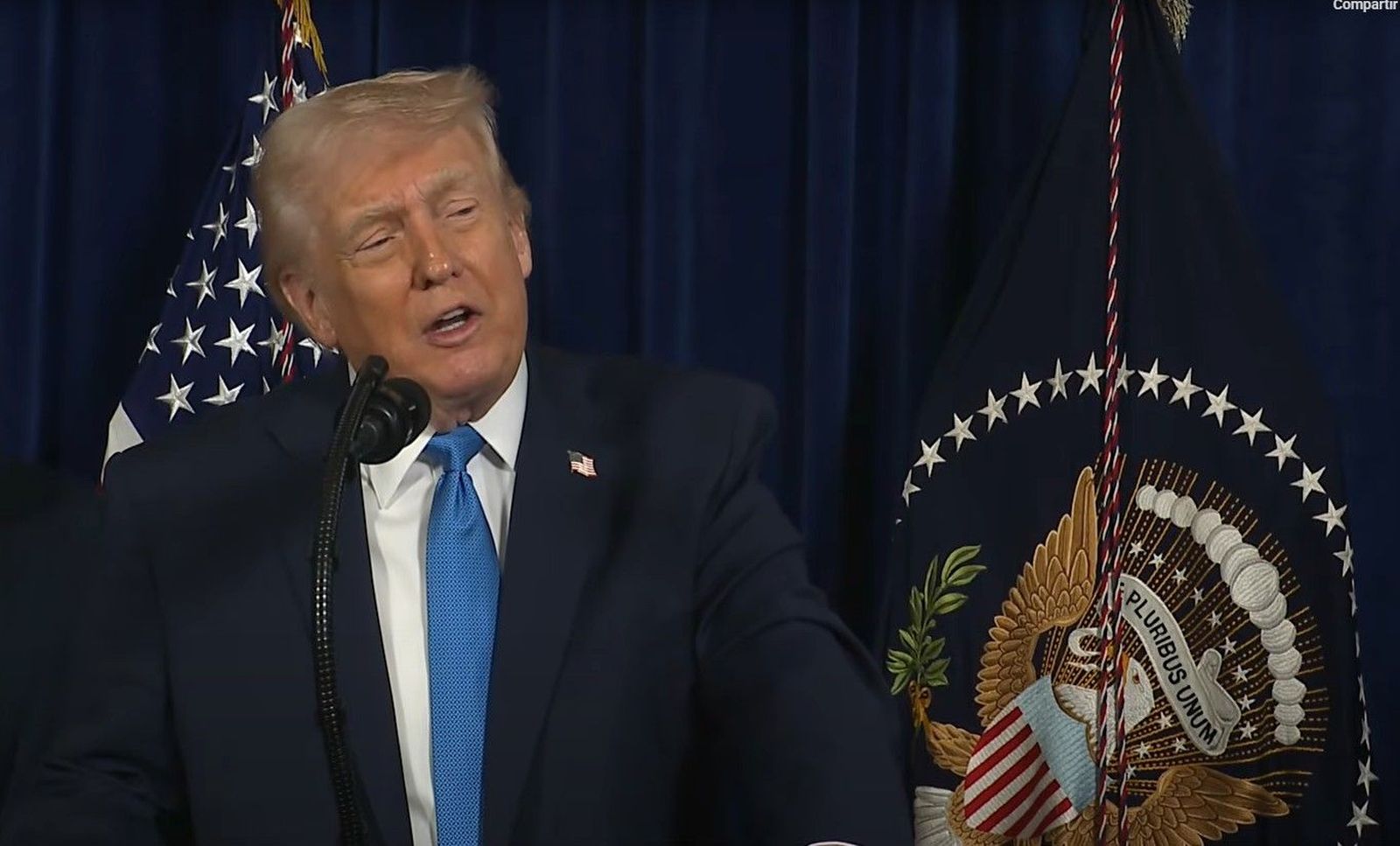 Donald Trump, durante su comparencia tras la detención de Nicolás Maduro.