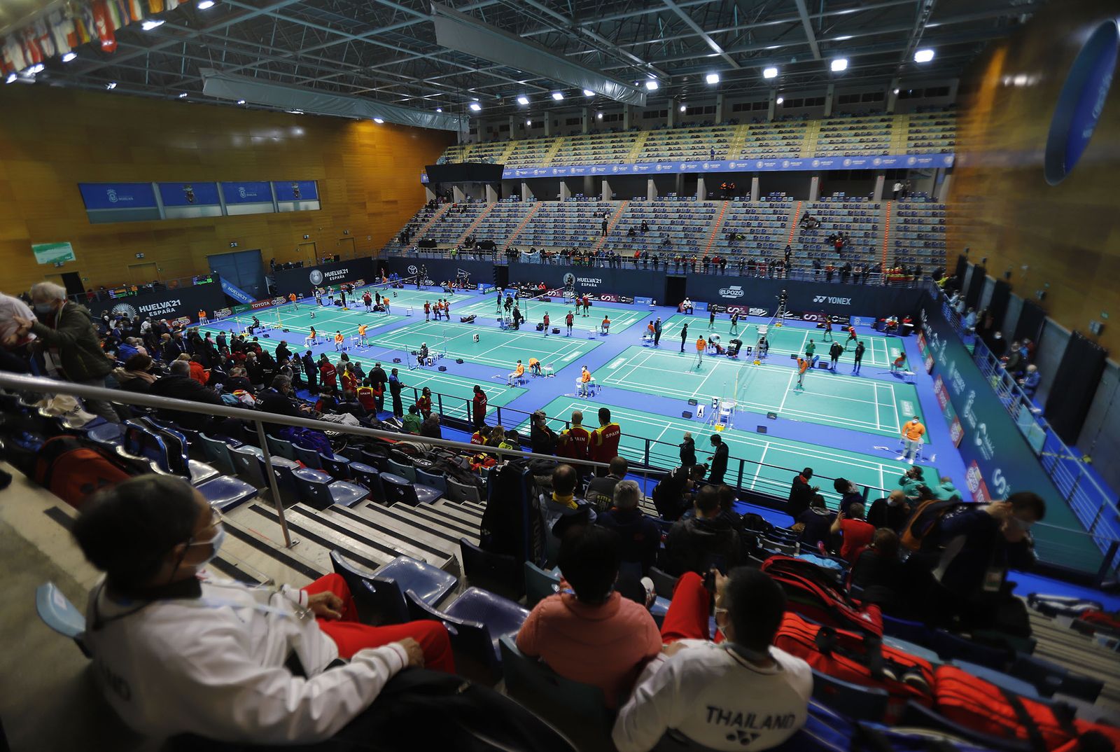 El Palacio Carolina Marín, escenario estos días del Mundial sénior de bádminton.