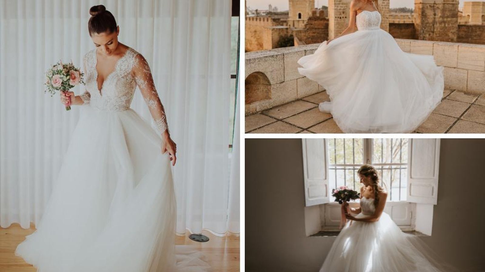 Una novia de estilo princesa. Una novia de estilo princesa.