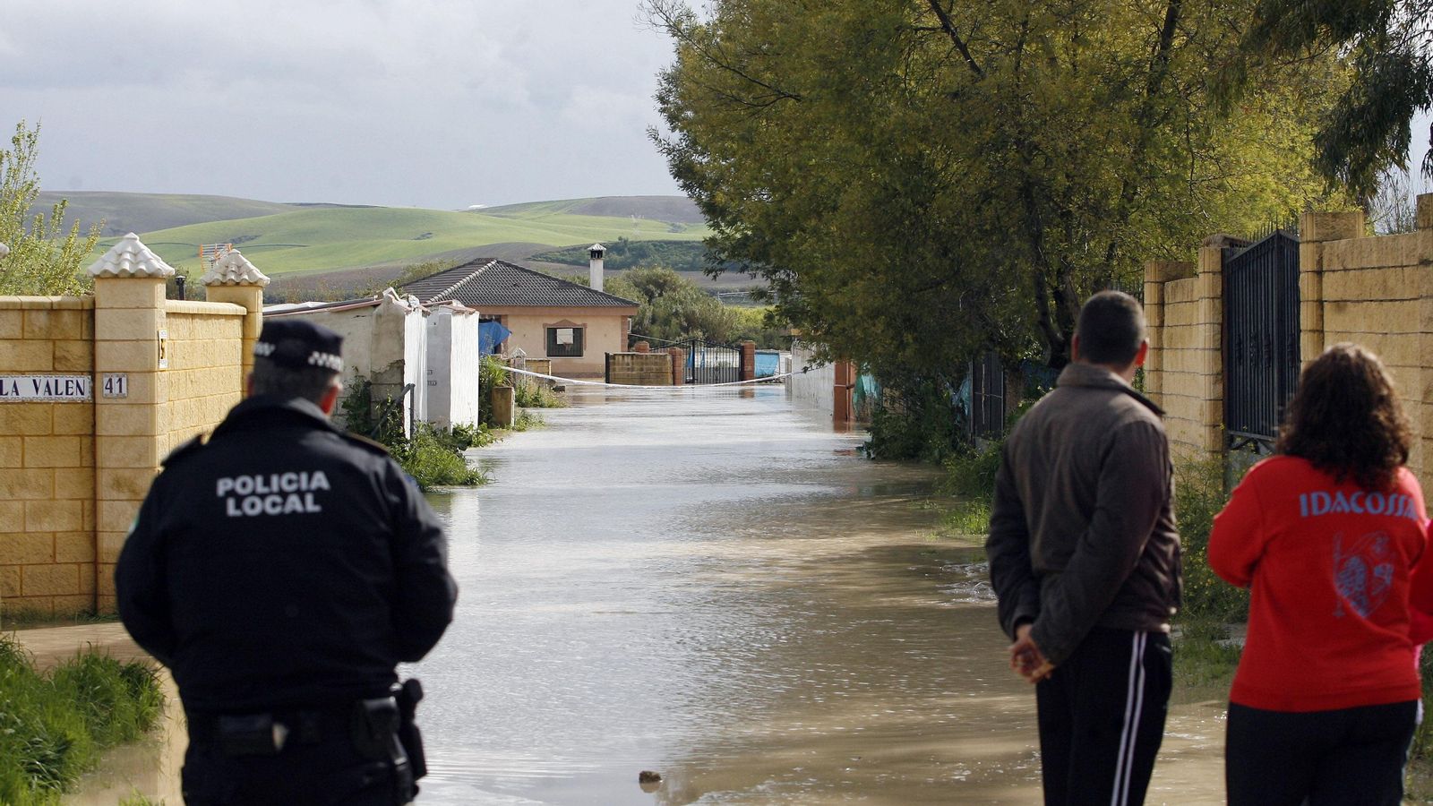 Parcelas anegadas en Guadalvalle en marzo de 2013.