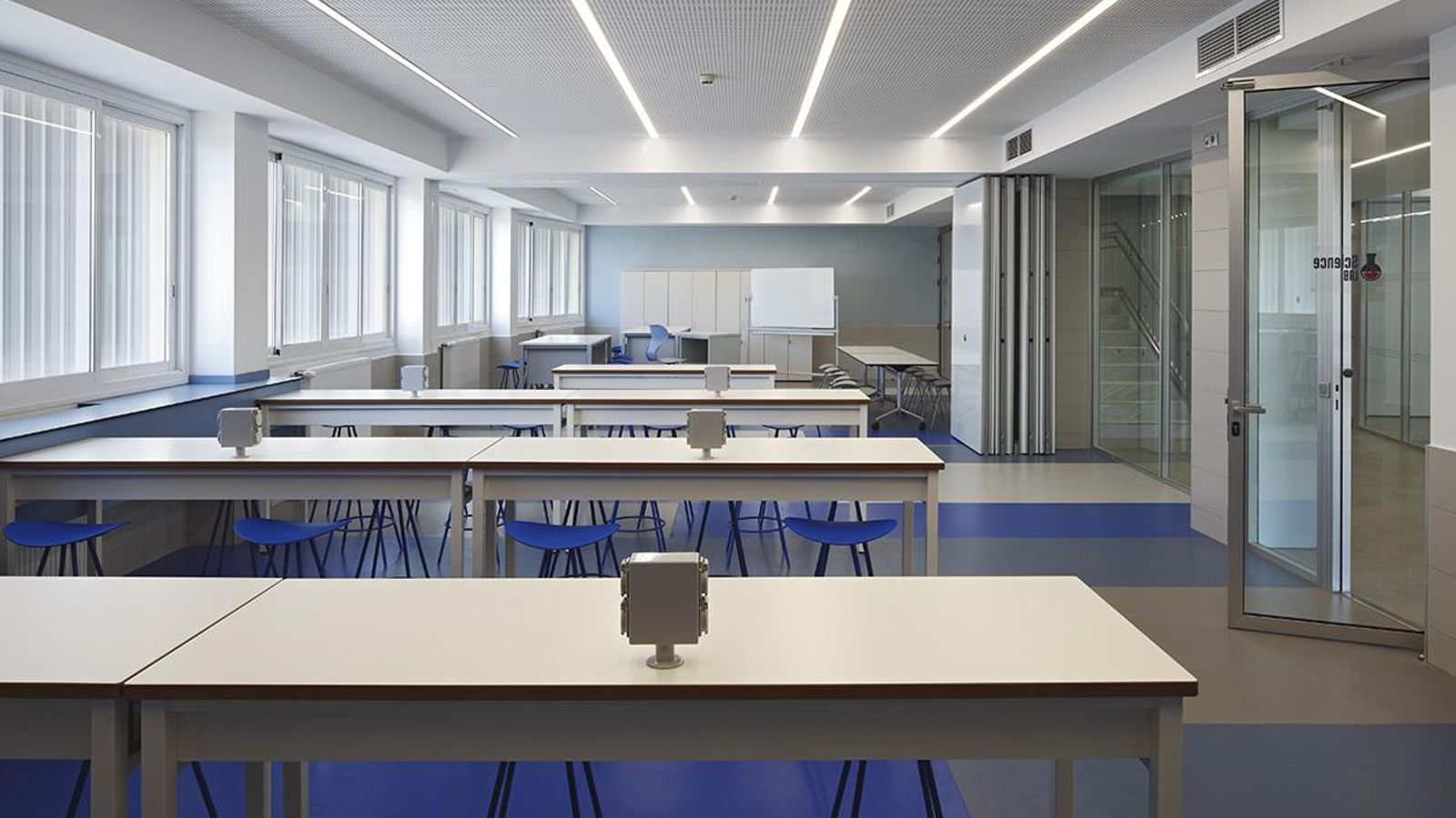 Una de las aulas del colegio.