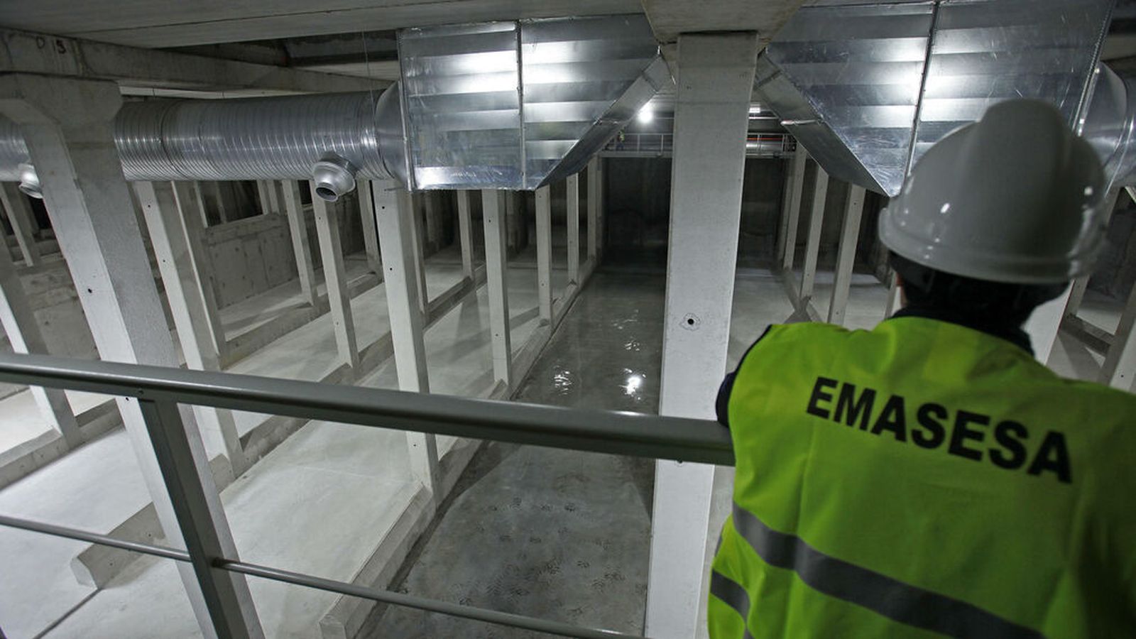Interior del tanque de tormentas de Kansas City.